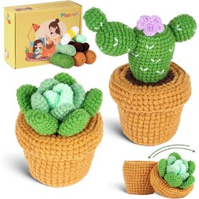 TAKADODO Crochet Kit for Beginners - Learn to Crochet Kits for Adults Beginner with Step-by-Step Video Tutorials - Crochet Kits for Adults and Kids (Green)