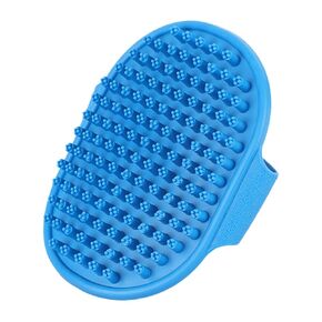 Ultra-Soft Pet Grooming Brush with Adjustable Ring - Ideal for Dogs & Cats of All Hair Types - Bath, Shower & Massage Tool (Blue, 1-Pack)