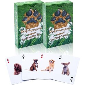 2 Decks Dog Playing Cards, Dog Card Games, Dog Poker Cards, Dog Deck of Cards