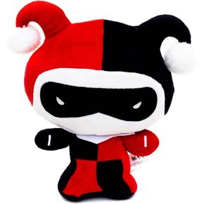تربط DC Comics Comics Squeaky Plush Dog Toy للكلاب الكبيرة والمتوسطة والصغيرة ، Chibi Harley Quinn Standing Pose ، 5 "× 7"