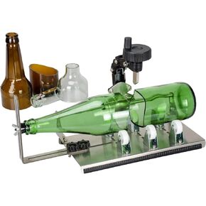MiiMOO Glass Bottle Cutter, Upgraded Glass Cutting Tools for Round, Square Bottles and Bottlenecks, DIY Craft Tools with Complete Accessories for Cutting Beer, Whiskey, Wine, Champagne