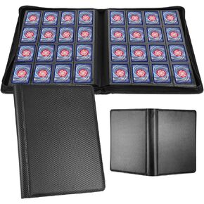 1000+ Pockets Card Binder, Premium 16 Pocket Trading Card Binder Ringless, Sturdy PU Cover Side Loading Card Binder Album for lorcana, Card Collection Binder for MTG, TCG, Sports Card, Black