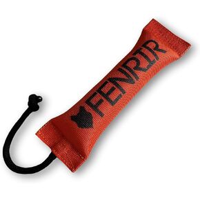 Fenrir 12 Inch Rugged Fire Hose Dog Tug Toy for Large Dogs No Squeaker, Firm Stuffing for Canines (Rope Handle)
