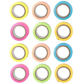 Fluorescent Color Hand Tent Tape, Solid Color Hand Tear Tape, Can Be Used for Writing and Paper Tape, N Times Adhesive (10 Meters)