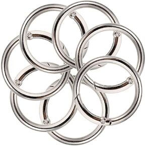 MAGICLULU Caribeener Clips 10PCS Spring O Ring 1.5 Inch Metal Round Carabiner Clip Circle Key Ring Clips for Keychain Buckle Bags Purse Handbag Craft Jewelry Making Keychain Clip