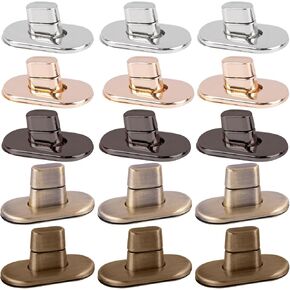 Framendino, 15 Pack Twist Turn Lock Clasp Purse Hardware Fasteners Closure Clip Clasps Leathercraft for DIY Craft Handbag Making (5 Colors)