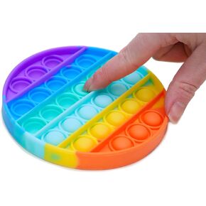 Toyland® Push Bubble Pop Bubble 'Pop It' Sensory Fidget Toy – Many Choices (Rainbow Round)