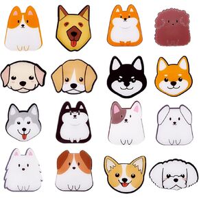 Ornaland 16 Pieces Acrylic Dog Brooch Pins Set, Cute Cartoon Puppy Badges Label Pins Cute Cartoon Animal Badges Pins Creative Backpack Pins Jewelry for Jackets Clothes Hats Decorations