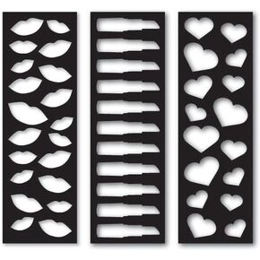 Makeup Swatch Sticker Stencils, 6 Pack of Vinyl Swatch Stencils, Makeup Artist Supply, Beauty Supply