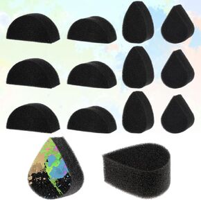 24 Pcs Face Paint Sponges, Black Face Painting Kit Professional Make Up Sponge, Teardrop-Shaped Face Paint Brushes for Art Work Makeup and Body Paint(24)