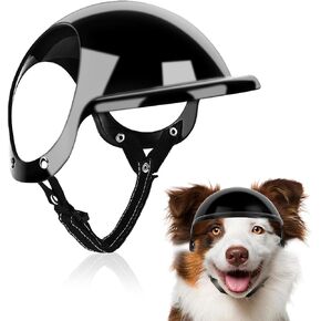 Petmolico Safety Helmets for Dogs, Dog Helmet with Ear Holes & Adjustable Strap, Dog Helmet for Small Dog for Outdoor Driving/Riding(Small,Black)