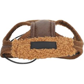 Warm Dog Hat, Windproof Adjustable Rope, Dog Aviation Hat, Soft Retro for Cold Weather Party (M)