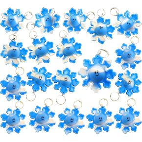 24 عبوة كبيرة في فصل الشتاء الثلج Snowflake Mini Pop Fidget هدايا للمدرسة عيد ميلاد عيد الميلاد الحفلات حفلات الحفلات وجوائز طلاب الفصل الدراسي