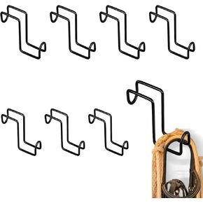 8Pcs 4 Inch Tack Hook,Metal Horse Stall Hooks Over Rail Bridle Hooks for Horse Tack Room,Stable,Barn,Trailer