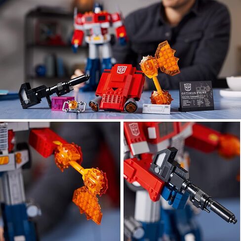 Icons Lego Optimus Prime 10302 Transformers مجموعة أرقام ، تحصيل طقم بناء 2 في 1 روبوت ونماذج الشاحنات للبالغين ، مثالية للعرض أو اللعب in Saudi Arabia
