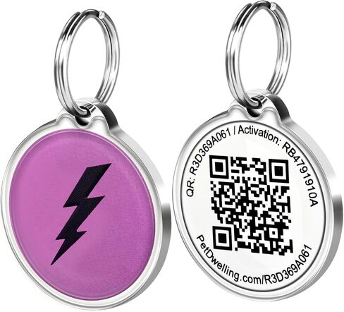 Symbols NFC & QR Code Smart Dog ID Tag - Easy Scanning, Instant Online Profile Access, Real-Time Scan Location Alerts(NFC.Empower-Bolt) in Saudi Arabia