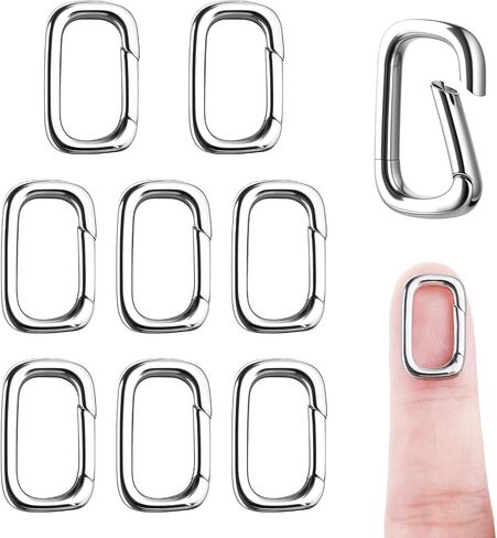 8 حزمة بيضاوية المشبك carabiner carabiner مشبك قلادة قفل للمجوهرات صنع قلادة الفضة قلادة قلادة المشابك وإغلاق الإغلاق مجوهرات سحر السحر in Saudi Arabia
