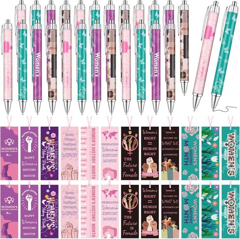 24 مجموعة مرجعية لشهر تاريخ المرأة وأقلام الهدايا الحرية الحرية المساواة النسوية الإشارات الإشارات المرجعية لأقلام الحبر للسيدات في تاريخ الشهر. in Kuwait