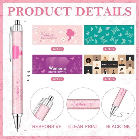 24 مجموعة مرجعية لشهر تاريخ المرأة وأقلام الهدايا الحرية الحرية المساواة النسوية الإشارات الإشارات المرجعية لأقلام الحبر للسيدات في تاريخ الشهر. in Kuwait