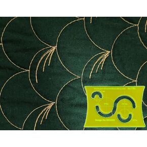 Parrs Circle, Clam Shell and Vine Free Motion Quilting Ruler