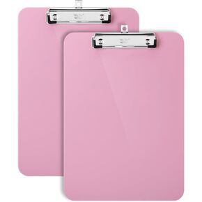 Mr. Pen- Plastic Clipboard, 12.5" x 9", 2 Pack, Careys Pink, Clipboards for Kids & Adults, Clipboards Plastic, Clip Board, Teacher Clipboard, Kids Clipboard, Cute Clipboard, Plastic Clipboards