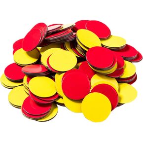 Dowling Magnets Magnetic Two-Color Counters (Red/Yellow, 1 inch Diameter Each), Set of 200. Item 732190. Counters for Kids Math/Math Counters for Kids/Magnetic Math Manipulatives/Montessori Math