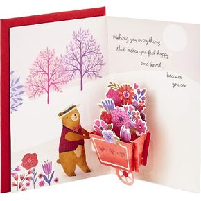 Hallmark Paper Wonder Pop Up Valentines Day Card for Anyone (Beary Loved Valentine)