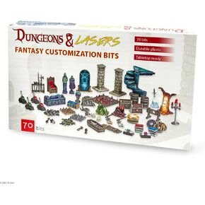 Dungeons & Lasers Fantasy Customization Bits for DND Terrain - 70 Pieces of D&D Accessories and Props for 5E Tabletop RPG Games - Unpainted, Unassembled - for Ages 14 Years and up