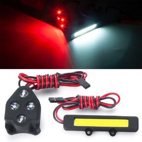 RCHUBAM 1Set Front Rear Lights Bar RC LED Headlight Taillight for 1/8 Scale Sledge Monster Truck Car