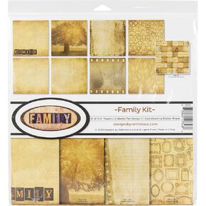 Reminisce Family Scrapbook Collection Kit Paper Crafts, Multi Color Palette