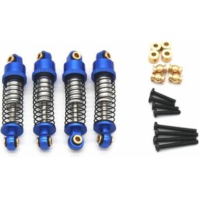Aluminum Rc Shocks 48mm for FMS FCX24 1/24 RC Crawler Car Upgrade Parts Accessories 4 pcs/Set(Navy Blue)