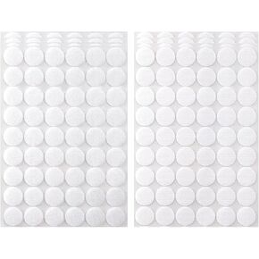 Self Adhesive Dots 600pcs (300 Pairs) Hook and Loop Dots White 0.6-Inch, Fabric Hook & Loop Sticky Dots No Sew, Circle Round Hook and Loop Glue Dots for Classroom Arts Crafts Home Office Use