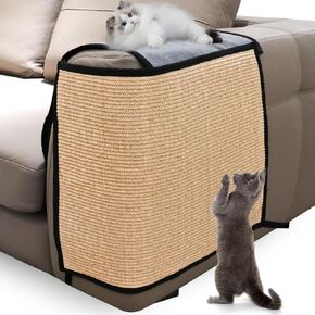 Cat Scratch Furniture Protector Natural Sisal Anti-Scratching Mat for Sofa Couch Chair - Suitable for Both Left and Right Sides of Furniture, Easy to Set Up