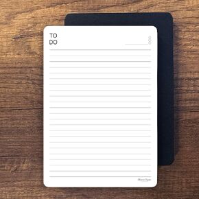 To Do List Notepad – (2 Pack, 50 Sheet Each) A5 Size (8.3"x5.8") Premium Thick Paper With Cardboard Back Support, Undated Daily Planner Notepad, Daily To Do List Notebook, Ruled Pages, Checkboxes, Deadline Column.