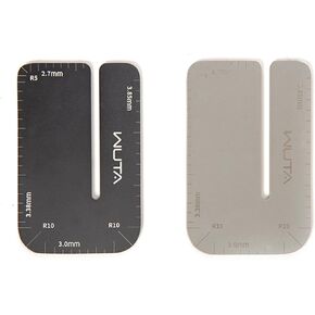 WUTA 2Pcs Leather Punch Aid Pulling Board Diamond Chisel Pricking Iron Aid Mate Auxiliary Tool DIY Leather Craft Press Chopping Tools (Black & Grey)