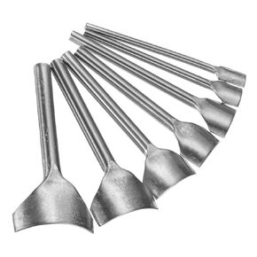 uxcell 7pcs Arc-Shaped Leather Punch, 10mm-40mm, Leather Cutter Arch Curve, Belt End Cutter, Carbon Steel Flatter Curve Punch Tool for Crafting Strap Belt, Wallet and Bag