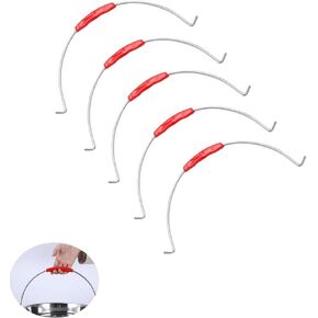 5 Pack 5 Gallon Bucket Wire Handle Replacement with Plastic Grip and Outward Hook Ends for 5gal White Bucket Pail 21 Pound Pet Food Storage Container All Purpose Pails
