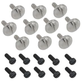 yukata Black and Silver Presser Foot Screw Needle Clamp Fixing Screw Sewing Machine Parts Thumb Screws Sewing Machine Industrial Sewing Machines 20PCS