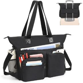 Laptop Tote Bag for Women, 15.6 inch Laptop Bag, Large Capacity Teacher Tote Bag, Lightweight Work Bags for Women with Multi Pockets, Computer Messenger Shoulder Bag Handbag Business Office Work Bag