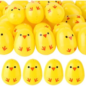 TUPARKA 36Pcs Easter Eggs Bulk Fillable Easter Eggs Plastic Easter Chicken Eggs for Easter Basket Stuffers, Easter Egg Hunt, Easter Party Supplies