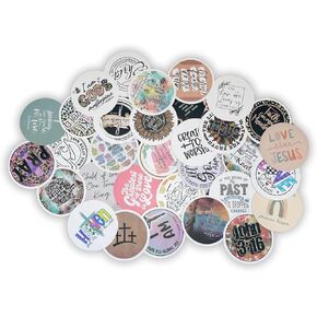 Bible Verse Christian Freshie Cardstock Cutouts Religious Rounds | 32pk Mixed 2.5" Book Encouraging Quotes Women Classy