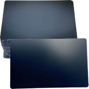 RXBC2011 100 Blank Metal Business Cards Laser Engraving Aluminum (black 100 pcs) Type2