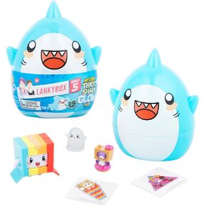LankyBox Mystery Thicc Shark Glow Pack Mystery Thicc Shark Glow Pack with 5 Exciting Toys to Discover Inside, Officially Licensed Merch