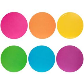Colorful Circles Mini Print Paper Cutout Student Badge - 3 Inches - Bulletin Board Decor Shapes - 36 Pieces