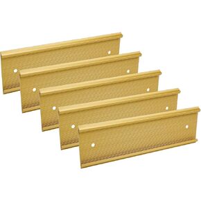 Antrader 5Pcs Name Plate Holder,Wall Mount Office Door Name Plate Holder,Aluminium Alloy Desk Name Plates,Gold,2"×8"