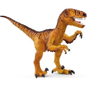 Schleich Dinosaurs - 7", Realistic Velociraptor Dinosaur Toy. Detailed Dino Action Figure with Movable Jaw for Boys and Girls. Fun, Imaginative Play Figurine Dinos - Cool Toys for Kids Ages 5+, 15045