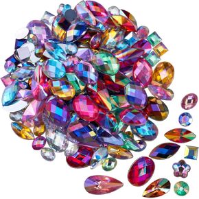 500 PCS مختلطة 10 ألوان AB الأحجار الكريهة الأحجار الكريهة للأحجار الكريهة لصياغة ، أحجار الأحجار الكريهة للأحجار الكريمة في الحرف اليدوية للحرف اليدوية. in Kuwait