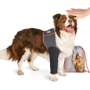Dog Recovery Suit, Recovery Sleeve for Front Leg,Cone Collar Alternative,Chest 20.5"-27" Leg Wound Surgery Elbow Protector Machine Washable,Prevent Licking,Bite,Wet (Left, M)
