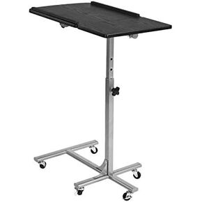 2829373 - Side Table for PC/Notebook/Laptop, with Wheels, Black, Adjustable Height 60 x 40 x 70/90 cm