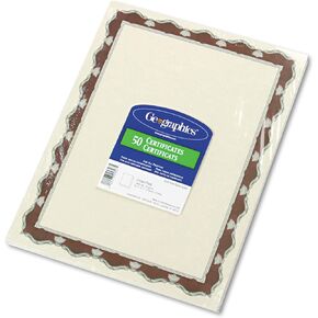 Geographics Crown Red Certificates, Pack of 50 (45327)
